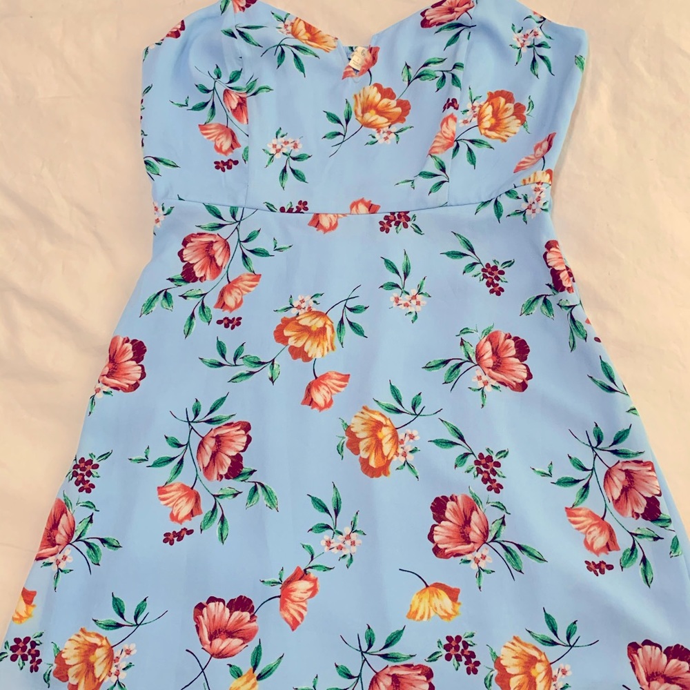 Floral print mini dress